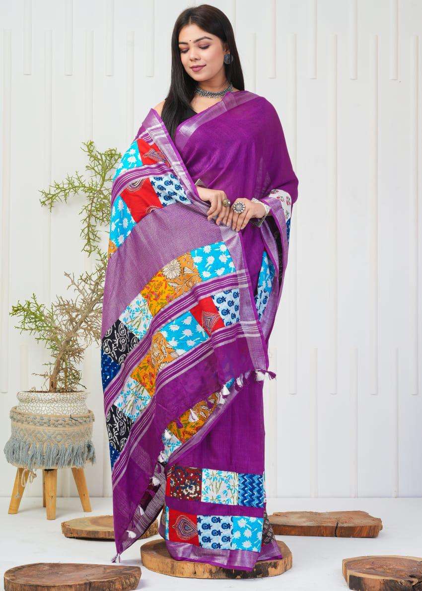 ISHU BY ASLIWHOLESALE DESIGNER PURE COTTON SILK SAREES-00279