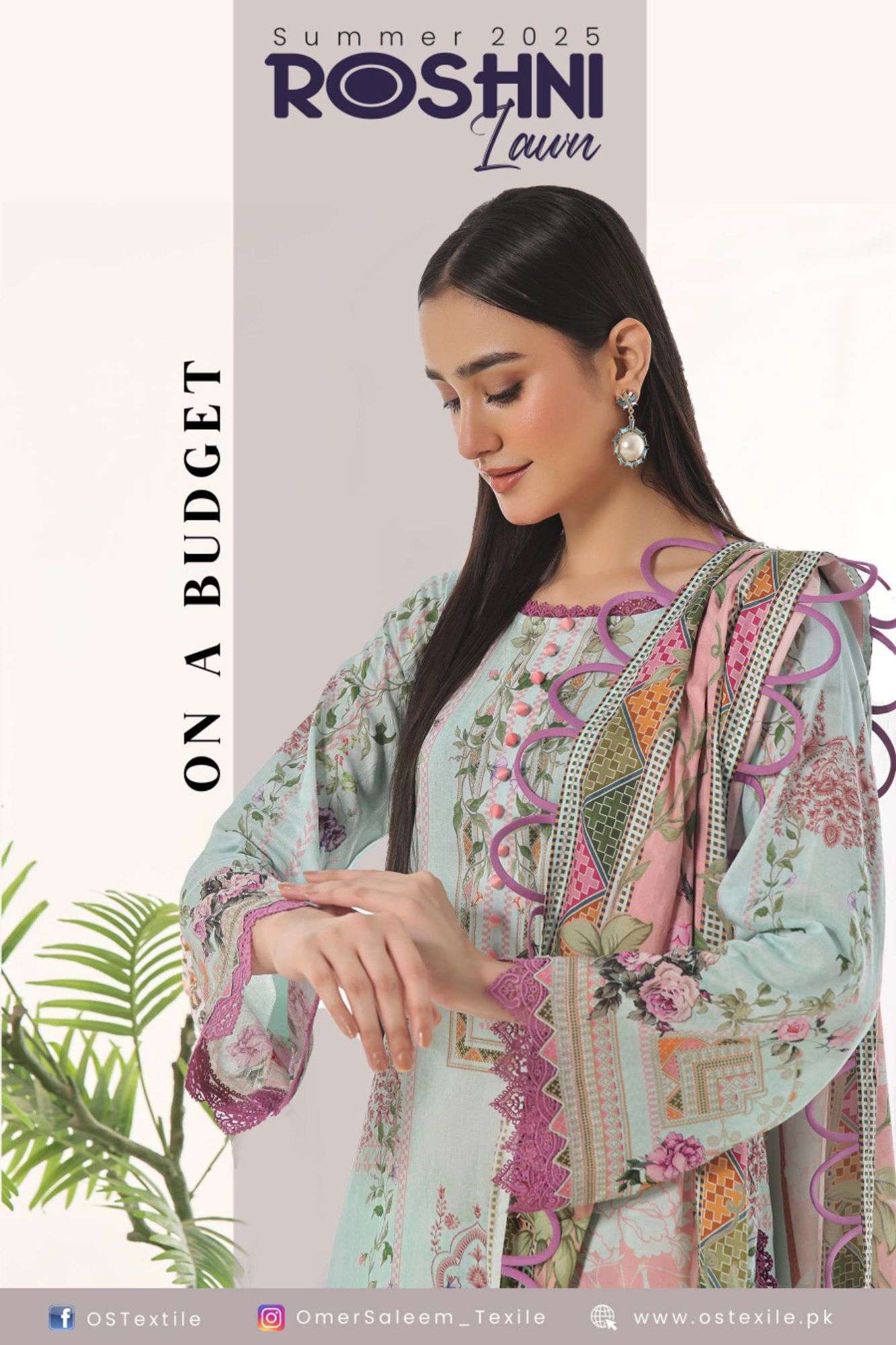 JADE ROSHNI BY ASLIWHOLESALE DESIGNER PURE LAWN PRINTED PAKISTANI DRESSES-00201