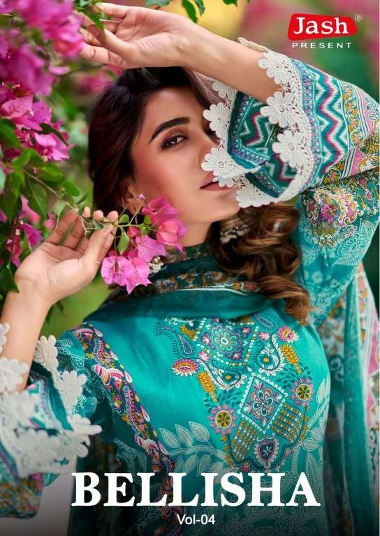 JASH BELLISHA VOL-4 4001 TO 4010 SERIES PURE COTTON PRINTED PAKISTANI DRESSES-00201