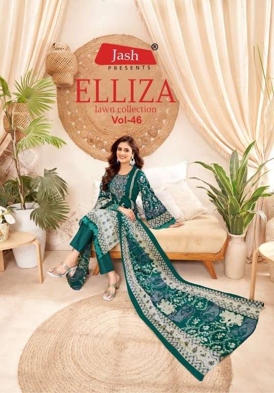 JASH ELLIZA VOL-46 46001 TO 46010 SERIES PURE COTTON PRINTED PAKISTANI DRESSES-00201