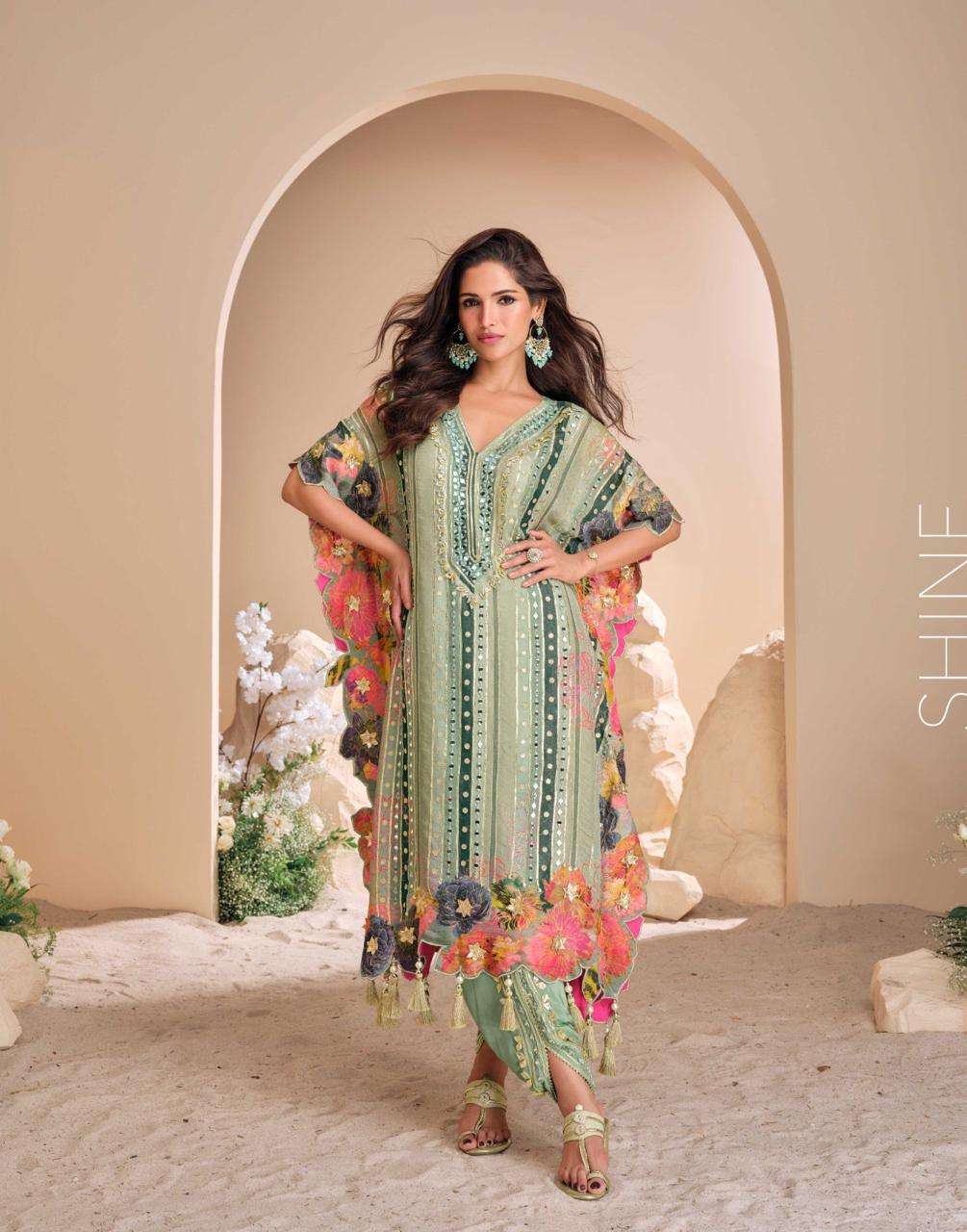 JHOOMAR BY SAYURI 5702 TO 5705 SERIES HEAVY VISCOSE SILK EMBROIDERED KAFTAN