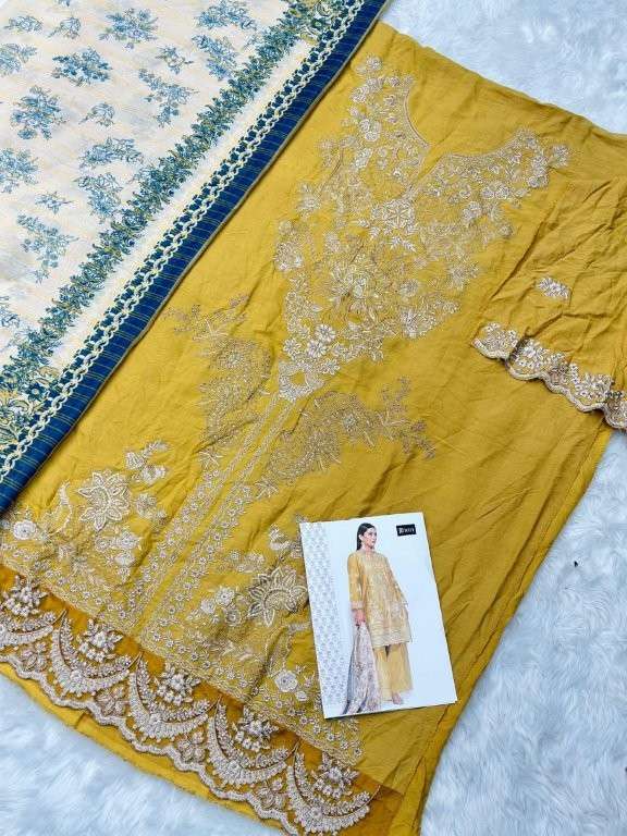 JIHAN MARIA.B EXCLUSIVE COLLECTION 3639 SERIES PURE RAYON COTTON EMBROIDERY PAKISTANI DRESSES-00201