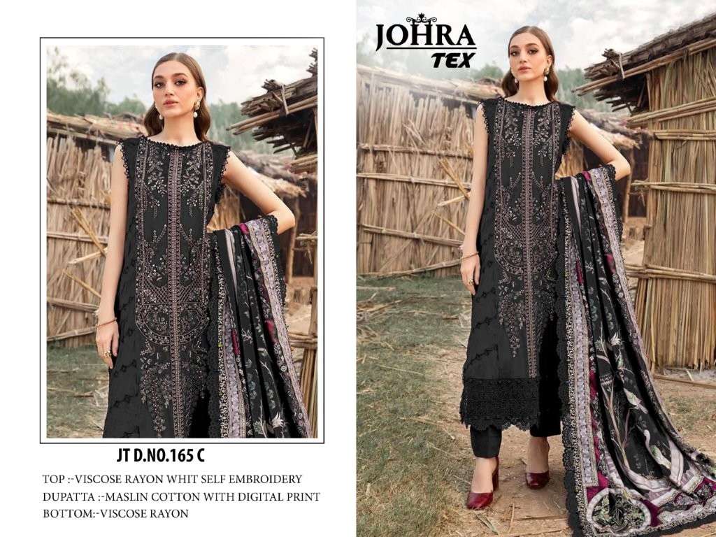 JOHRA TEX JT-165  C HEAVY EMBROIDERY VISCOSE RAYON PAKISTANI DRESS-00201
