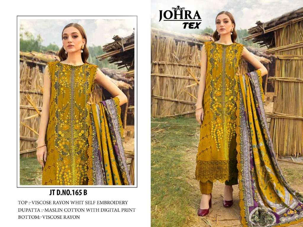 JOHRA TEX JT-165 HEAVY EMBROIDERY VISCOSE RAYON PAKISTANI DRESS-00062