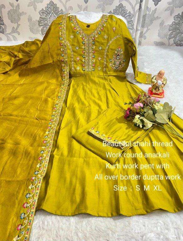 JYOTI VOL-224 BY ASLIWHOLESALE DESIGNER PURE HEAVY MUSLIN GOWNS-00233