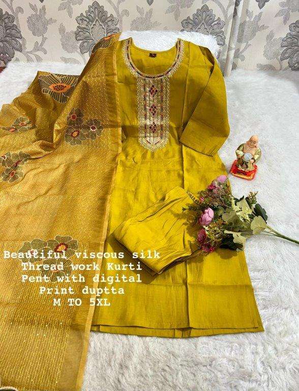 JYOTI VOL-239 BY ASLIWHOLESALE DESIGNER PURE VISCOSE SILK  EMBROIDERY DRESSES-00233