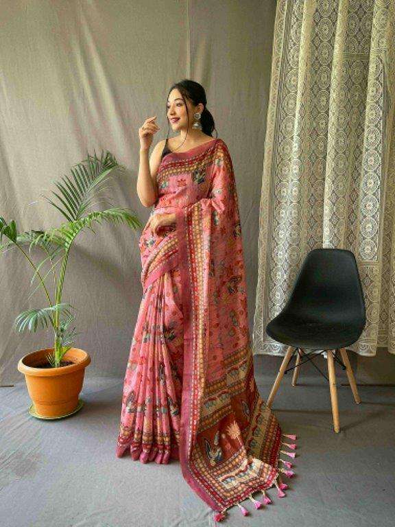 KADAMBARI BY ASLIWHOLESALE DESIGNER PURE MALAI COTTON PRINTED SAREES-00282