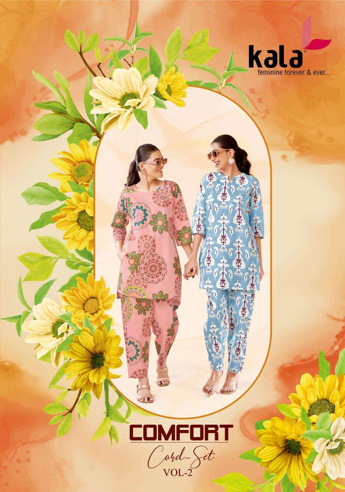 KALA COMFORT VOL-2 7701 TO 7712 SERIES PURE COTTON PRINTED DRESSES-00015