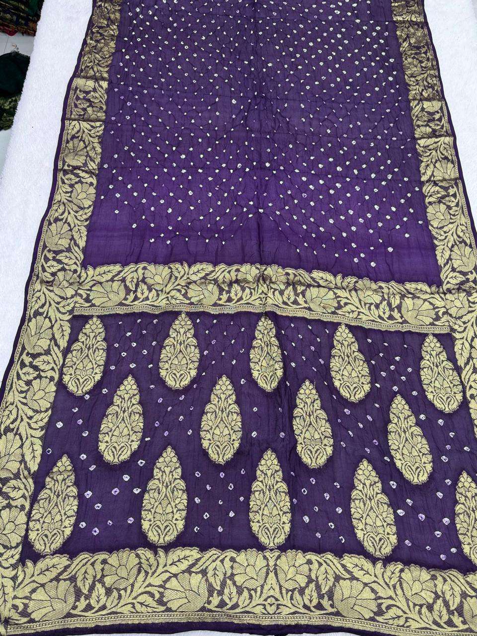 KALAVANTI BY ASLIWHOLESALE DESIGNER PURE BANDHEJ FANCY SAREES-00103