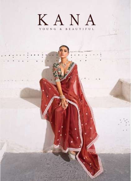 KANA BY ASLIWHOLESALE DESIGNER 901 TO 911 SERIES PURE SATIN FANCY EMBROIDERY SAREES-00280