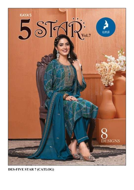 KAYA 5 STAR PURE CHANDERI SILK DRESSES-00014