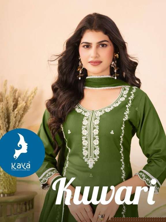 KAYA KUWARI PURE HEAVY RAYON EMBROIDERY DRESSES-00014