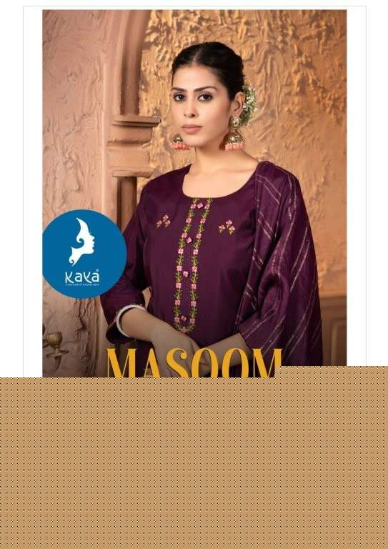 KAYA MASOOM PURE HEAVY ROMAN SILK DRESSES-00014