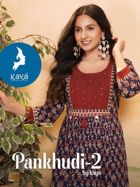 KAYA PANKHUDI VOL-02 PURE COTTON PRINTED KURTIS-00140