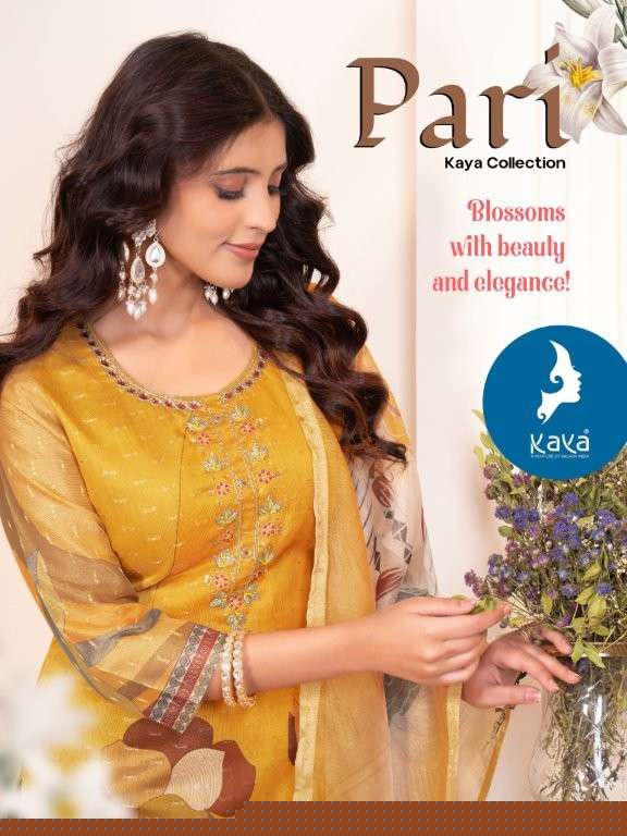 KAYA PARI PURE FANCY ROMAN SILK DRESSES-00014