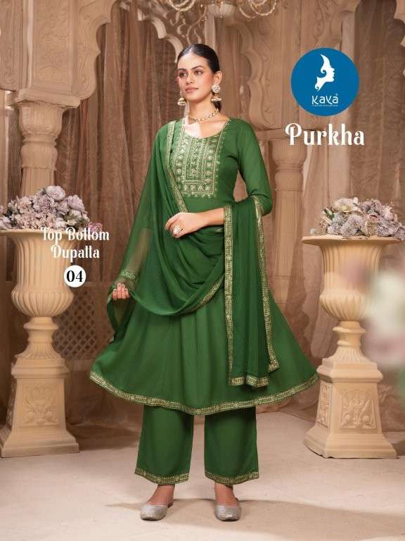 KAYA PURKHA PURE RAYON EMBROIDERY DRESSES-00140