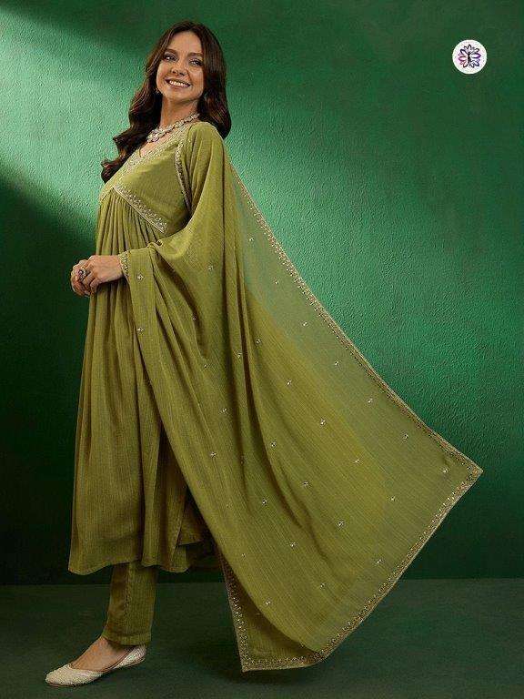 KF-4046 BY ASLIWHOLESALE DESIGNER PURE GEORGETTE EMBROIDERY DRESSES-00096