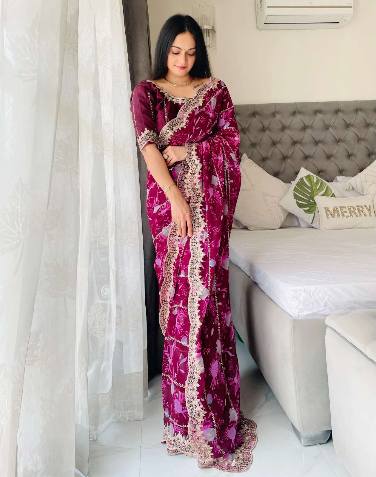 KIA VOL-2 BY ASLIWHOLESALE DESIGNER PURE GEORGETTE EMBROIDERY SAREES-00066