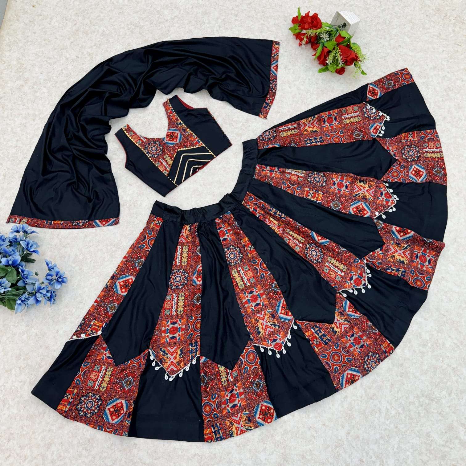 KIDS LEHENGA VOL-8 BY ASLIWHOLESALE DESIGNER PURE RAYON COTTON PRINTED KIDS LEHENGA-00029