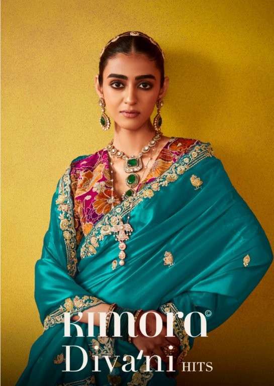 KIMORA DIVANI HITS 2154 TO 2154-E SERIES PURE SATIN SILK SAREES-00137 