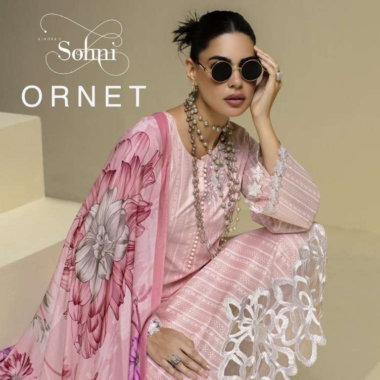 KIMORA SHONI ORNET PURE COTTON LAWN EMBROIDERY PAKISTANI DRESSES-00150