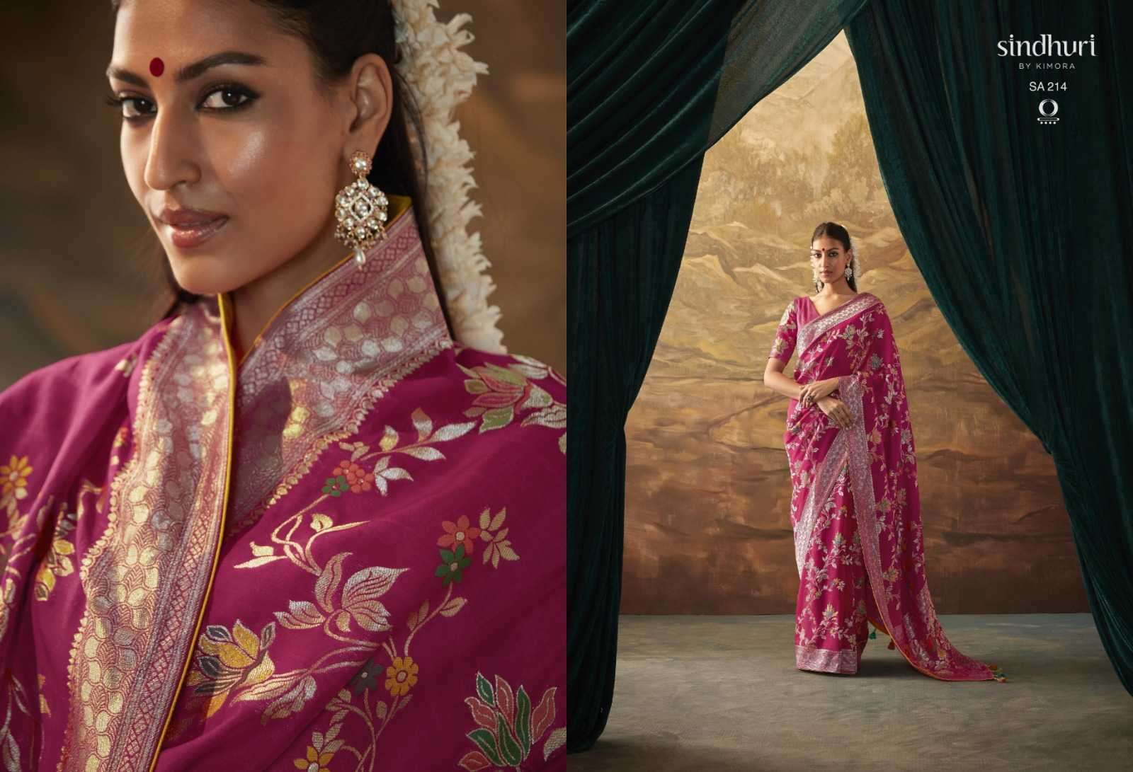 KIMORA SINDHURI SAKHI PURE PAITHANI BANARASI SILK SAREES-00137