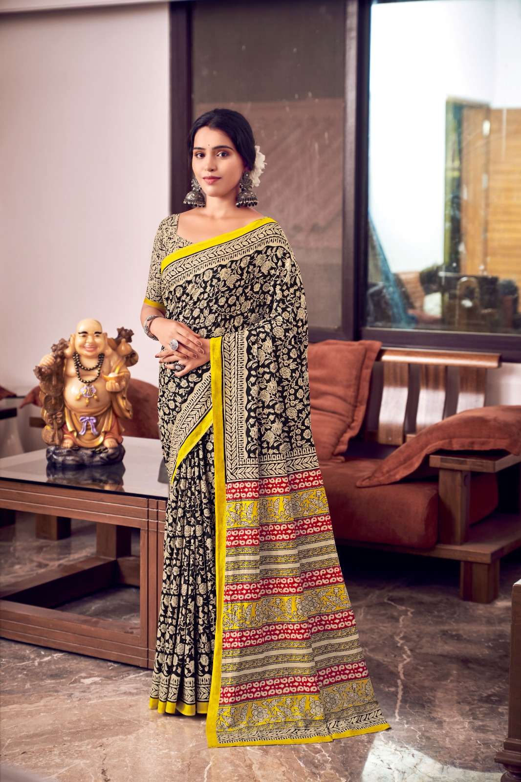 LAKHANI BAGRU PARI VOL-1 BY ASLIWHOLESALE DESIGNER PURE COTTON PRINTED SAREES-00102