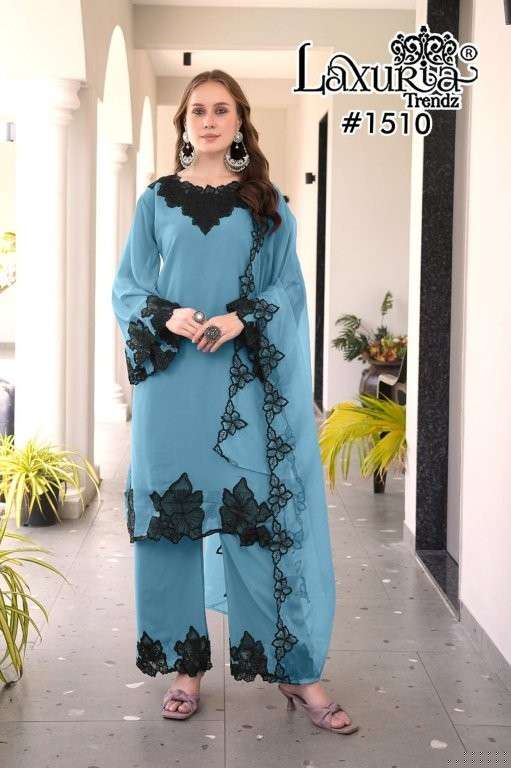 LAXURIA 1510 COLOUR PURE HEAVY FAUX GEORGETTE PAKISTANI DRESSSES-00005