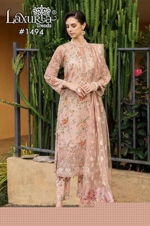 LAXURIA TRENDZ 1494 HEAVY MUSLIN EMBROIDERY PAKISTANI DRESS-00005