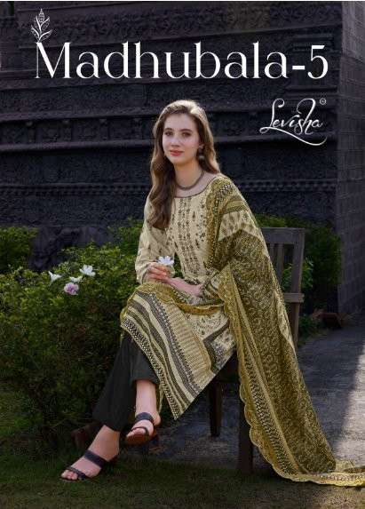 LEVISHA MADHUBALA VOL-5 5013 TO 5020 SERIES PURE LAWN COTTON PRINTED PAKISTANI DRESSES-00011