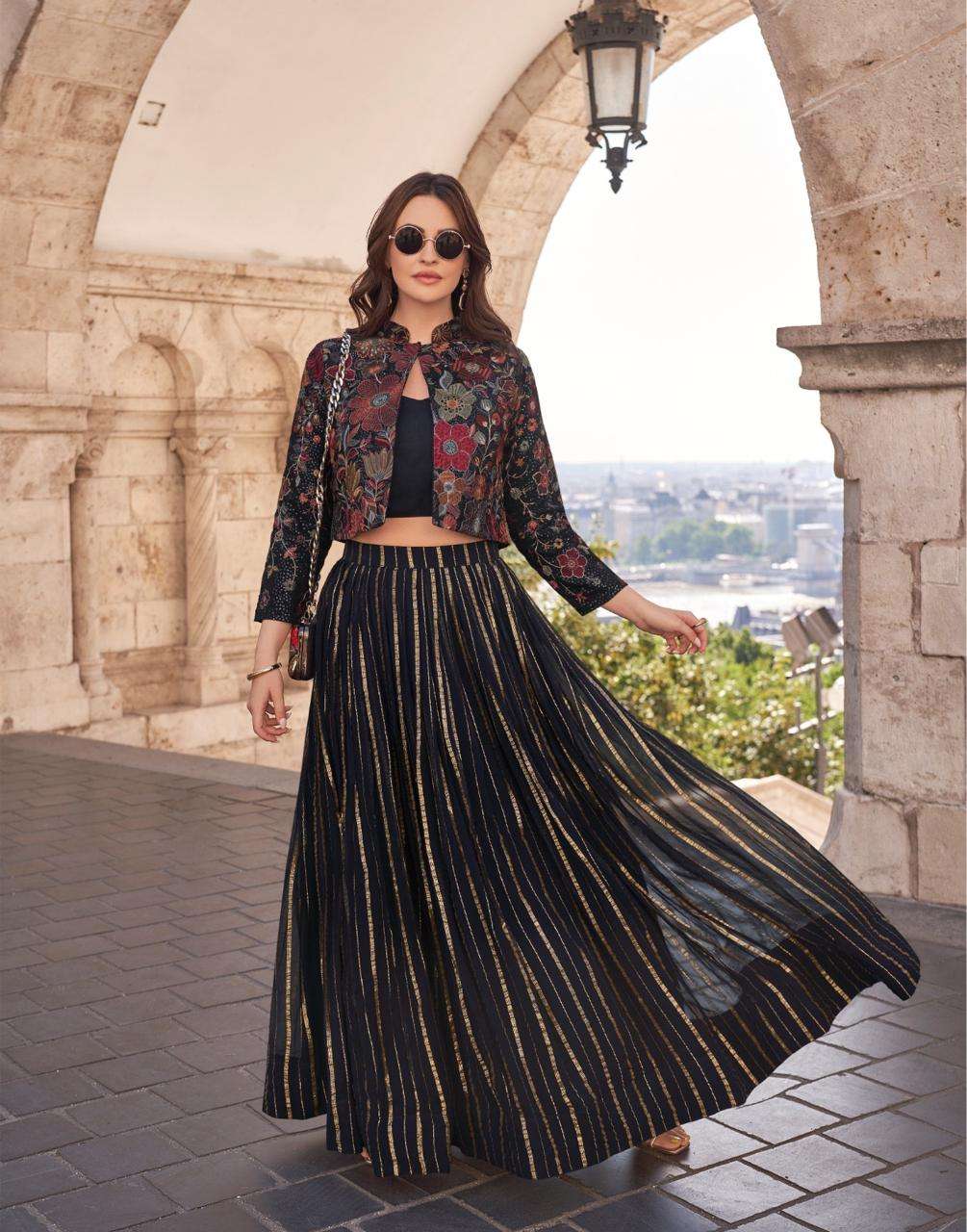 LUXE BY SAYURI 5580 TO 5582 SERIES HEAVY CHINON SILK EMBROIDERED LEHENGAS