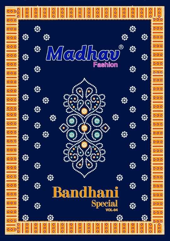 MADHAV FASHION BANDHANI SPECIAL VOL-04 4001 TO 4010 SERIES PURE COTTON PRINTED DRESSES-00015