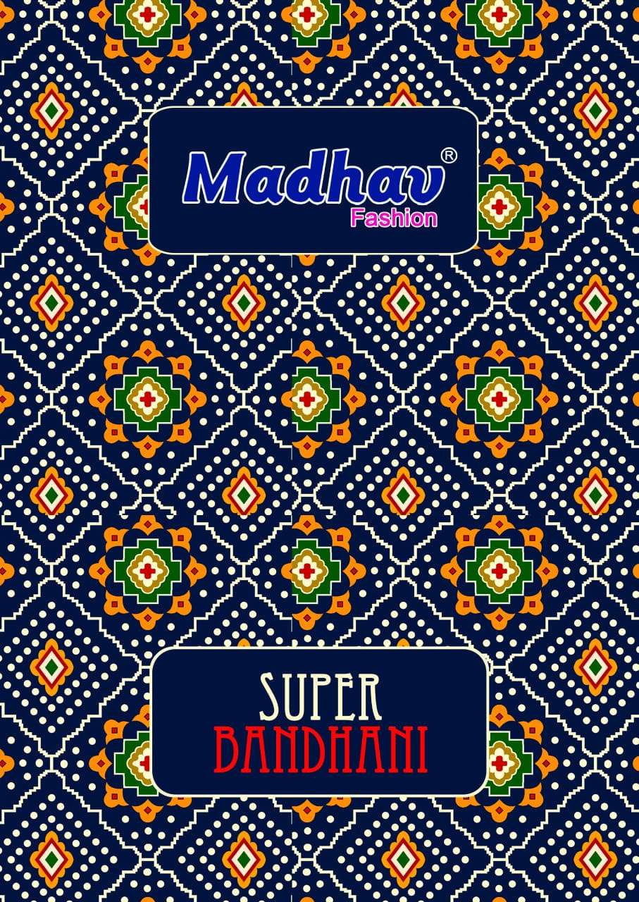 MADHAV FASHION SUPER BANDHANI VOL-1 1001 TO 1008 SERIES PURE COTTON PRINTED DRESSES-00015