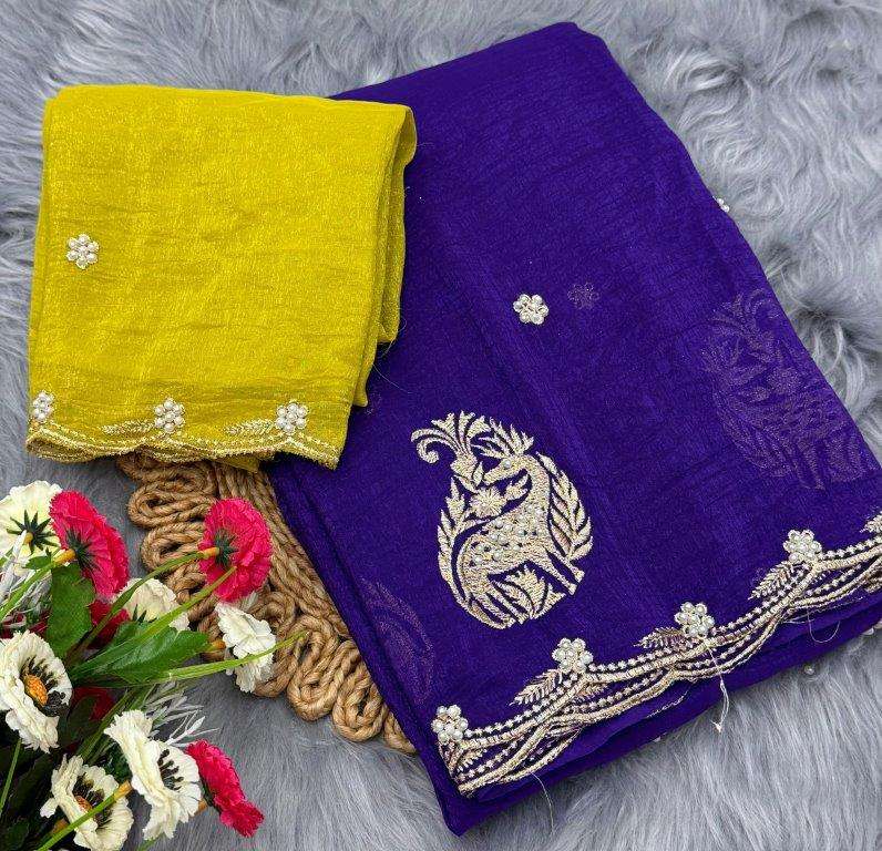 MAHAKUMBH BY ASLIWHOLESALE DESIGNER PURE CRUNCHY SILK SAREES-00256