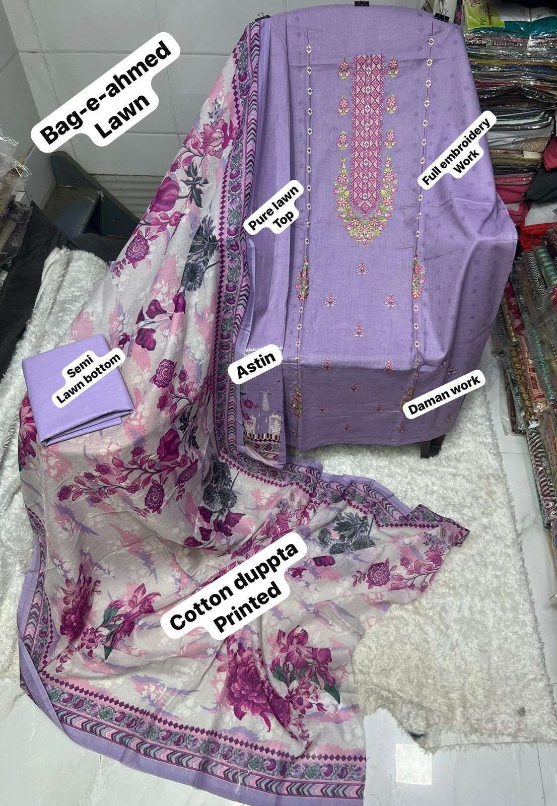 MALIKA VOL-68 BY ASLIWHOLESALE DESIGNER PURE LAWN EMBROIDERY DRESSES-00022