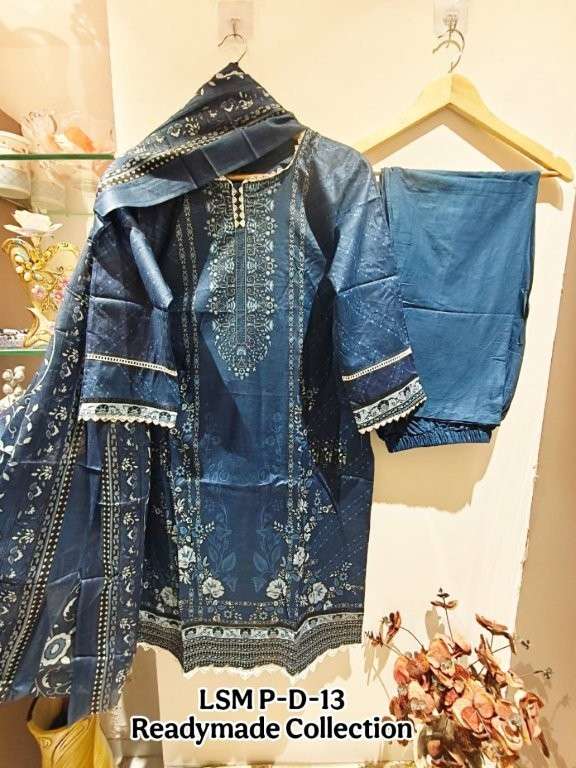 MALIKA VOL-76 BY ASLIWHOLESALE DESIGNER PURE COTTON EMBROIDERY PAKISTANI DRESSES-00022