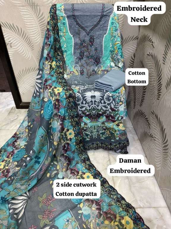 MALIKA VOL-78 BY ASLIWHOLESALE DESIGNER PURE LAWN COTTON PRINTED PAKISTANI DRESSES-00022