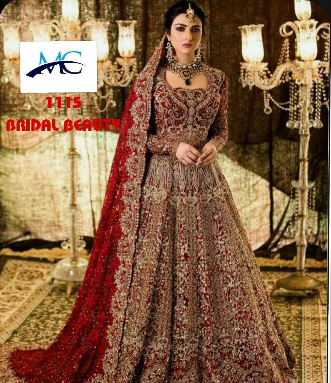MANSI CREATION MC-1115 HEAVY EMBROIDERY 9000 VELVET BRIDAL LEHENGA-00080