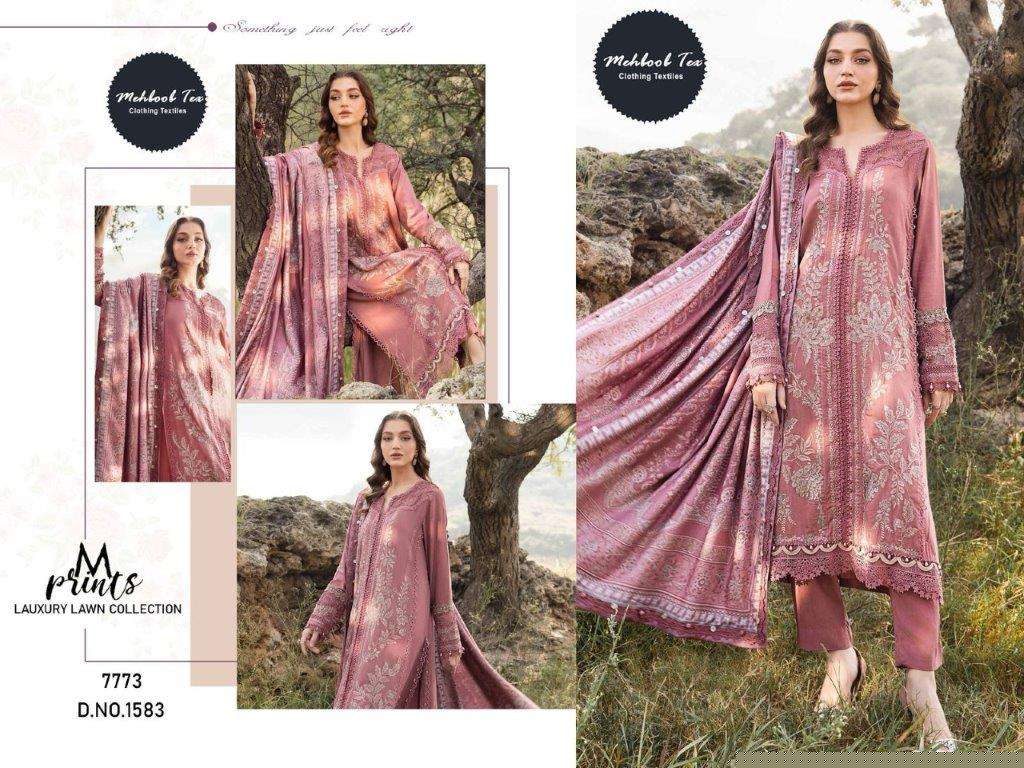 MEHBOOB TEX M-1583 & 1584 SERIES PURE HEAVY VICOSE RAYON PRINTED EMBROIDERY PAKISTANI DRESSES-00071