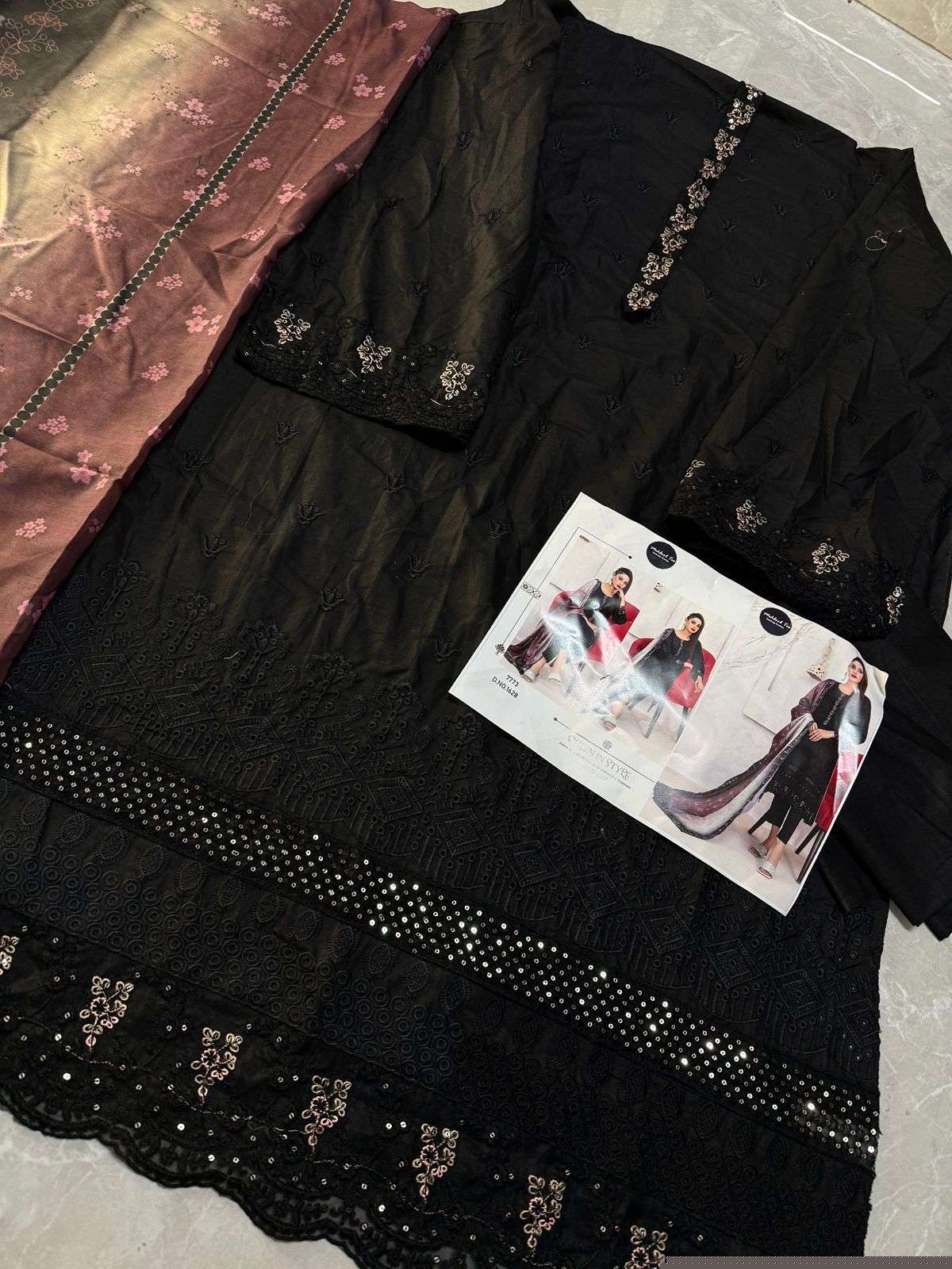 MEHBOOB TEX M-1628 COLOUR PURE HEAVY COTTON EMBROIDERY PAKISTANI DRESS-00071