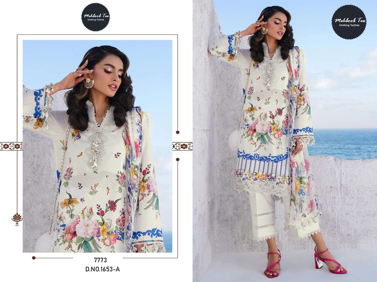 MEHBOOB TEX M-1653 PURE HEAVY COTTON PRINTED EMBROIDERY PAKISTANI DRESSES-00062