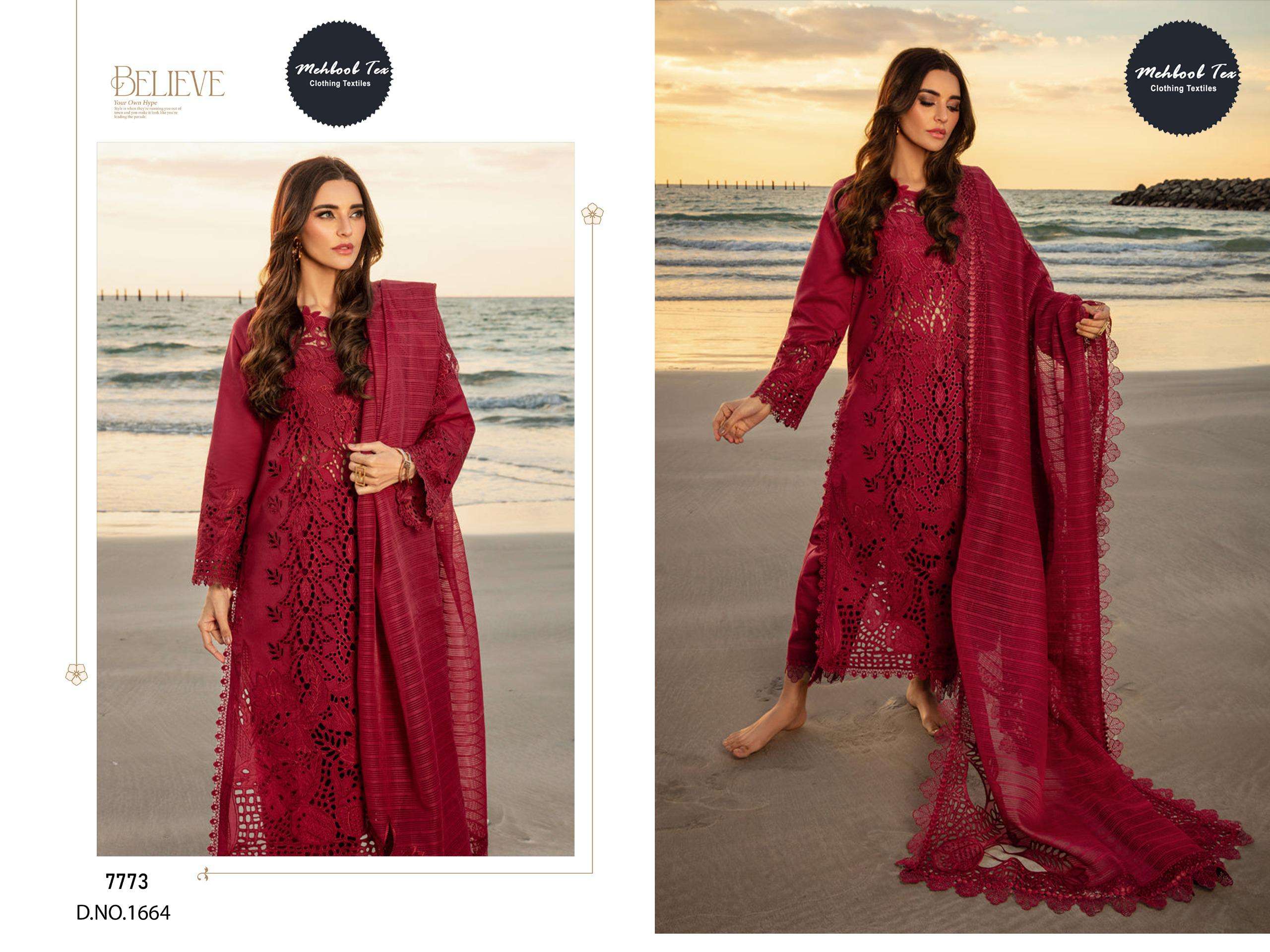 MEHBOOB TEX M-1664 HEAVY EMBROIDERY RAYON PAKISTANI DRESS-00071