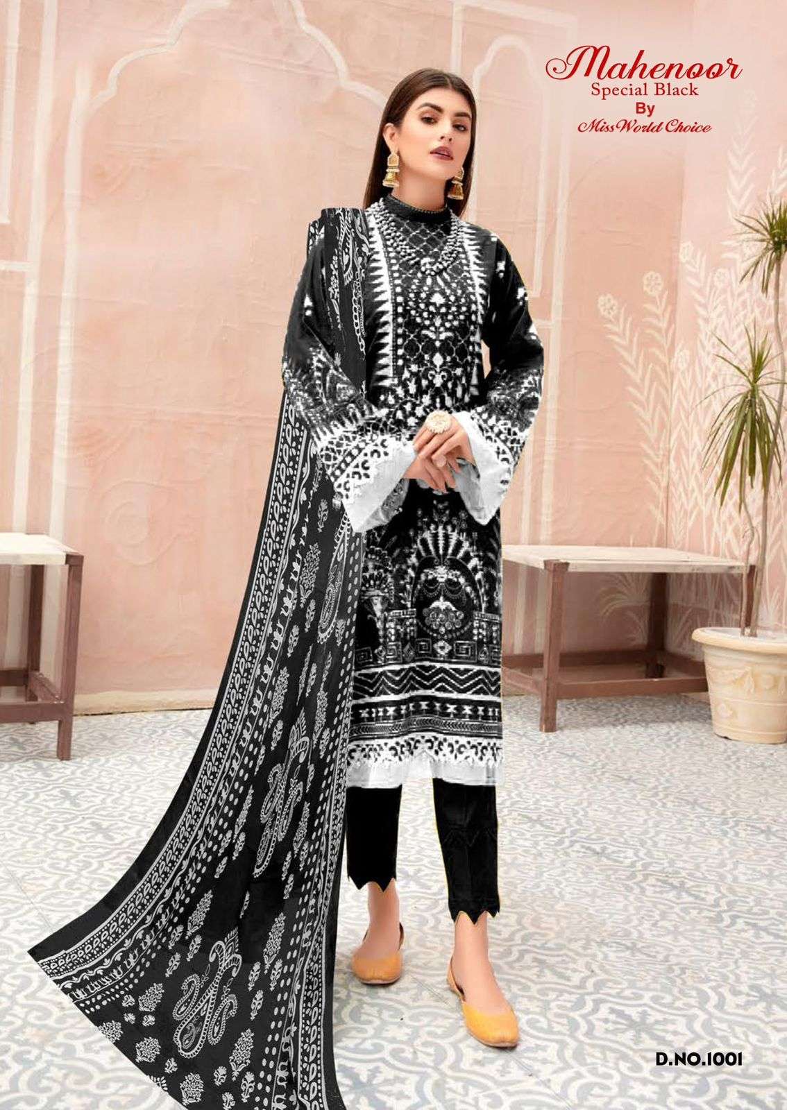 MISSWORLD CHOICE  MAHENOOR VOL-01 1001 TO 1006 SERIES PURE LAWN COTTON PRINTED DRESSES-00015