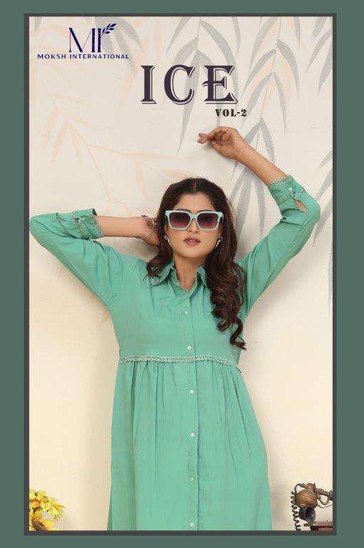MOKSH INTERNATIONAL ICE VOL-2 925 TO 928 SERIES PURE COTTON  KURTIS-00154