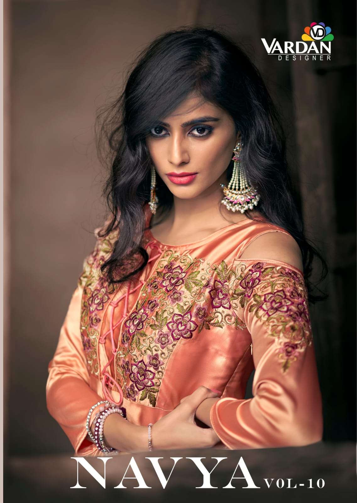 MOKSH INTERNATIONAL NAVYA VOL-10 191 TO 193 TO SERIES PURE TRIVA SILK GOWNS-00154