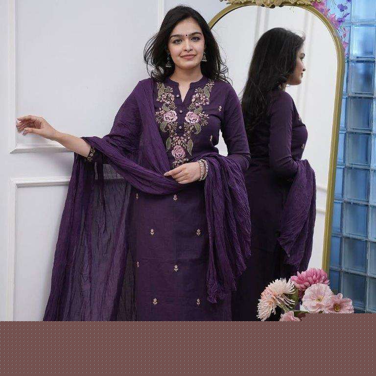 MONIKA BY ASLIWHOLESALE DESIGNER PURE RAYON EMBROIDERY DRESSES-00264