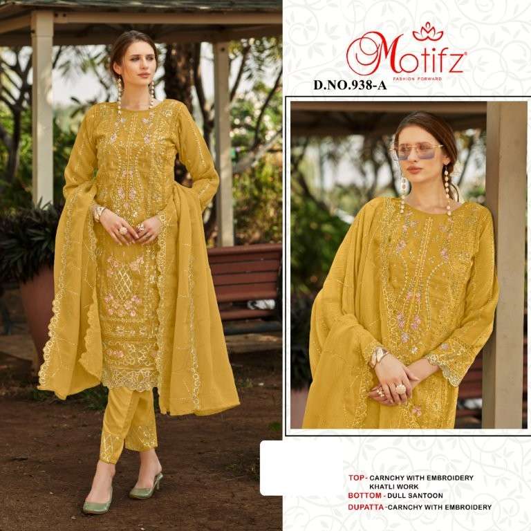 MOTIFZ 938 COLOUR HEAVY EMBROIDERY PAKISTANI DRESSES-00201