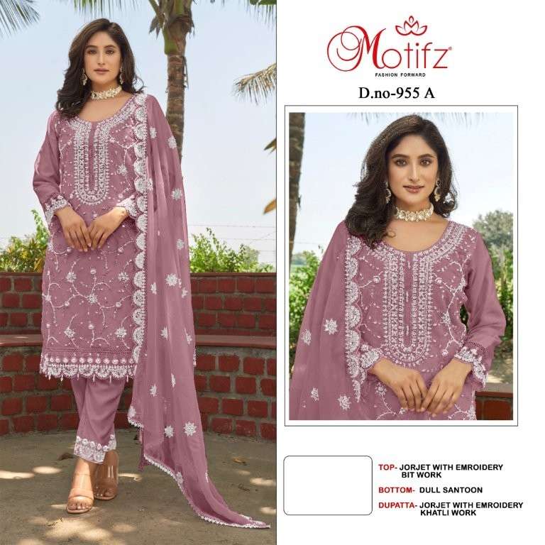 MOTIFZ 955 HEAVY EMBROIDERY GEORGETTE PAKISTANI DRESSES-00201