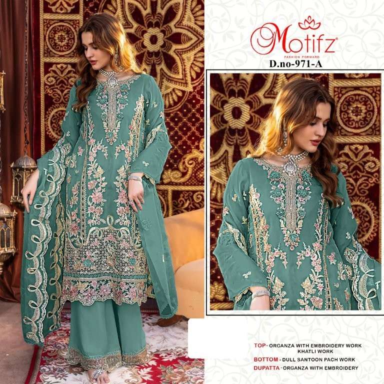 MOTIFZ 971 COLOUR PURE ORGAZNA EMBROIDERY PAKISTANI DRESSES-00201
