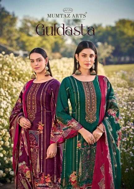 MUMTAZ ARTS GULDASTA 1001 TO 1006 SERIES PURE LAWN COTTON PRINTED PAKISTANI DRESSES-00011